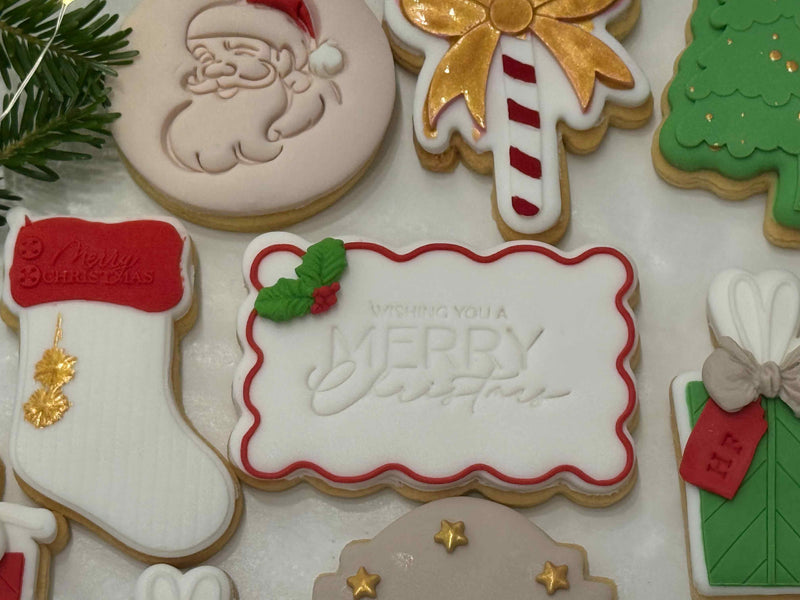 Merry Christmas Wavy Cookie